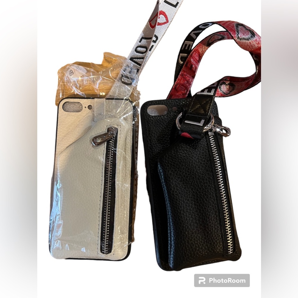 New! 2 iPhone Cases Black & White 8+ 8 Plus
